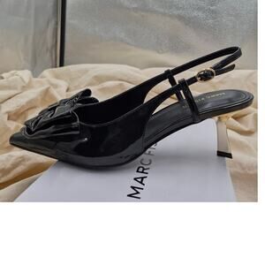 NEW Marc Fisher Women's ARZIA Pump Slingback Black Patent size 10